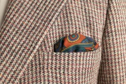 Sapphire Blue Art Deco Egyptian Scarab Pocket Square