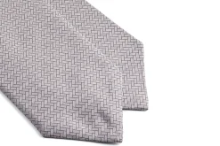 Silver Basketweave Formal Wedding Ascot