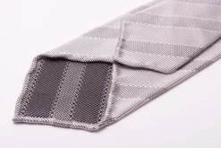 Silver & Black Striped Formal Tie Wedding Tie