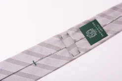 Silver & Black Striped Formal Tie Wedding Tie