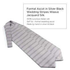 Silver Striped Formal Wedding Ascot
