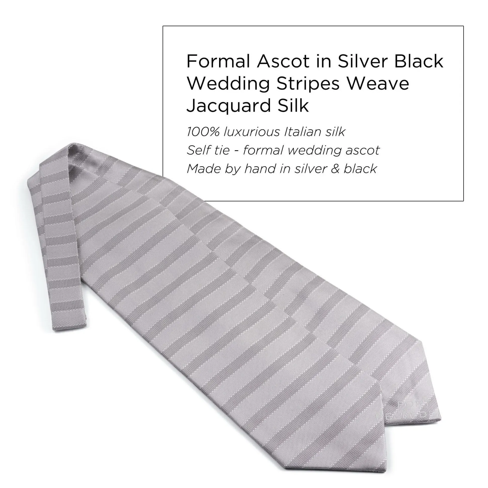 Silver Striped Formal Wedding Ascot