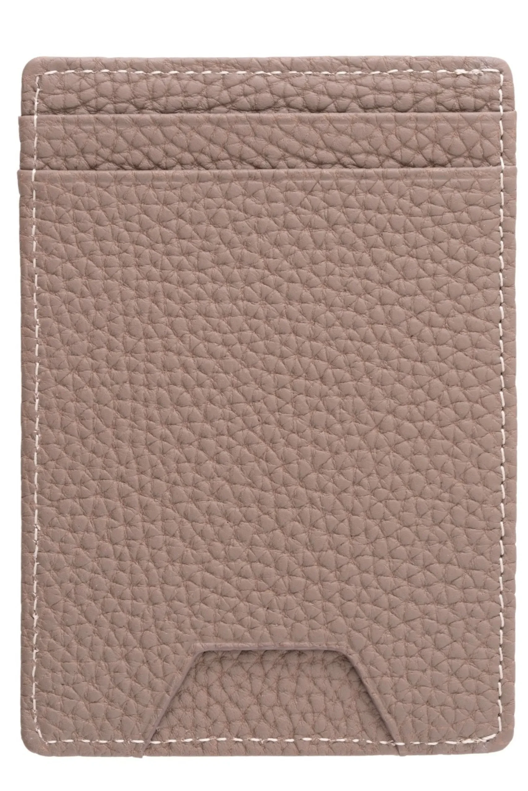 Slim Boardroom Taupe Togo Leather Cardholder Wallet