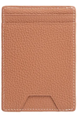 Slim Golden Brown Togo Leather Cardholder Wallet