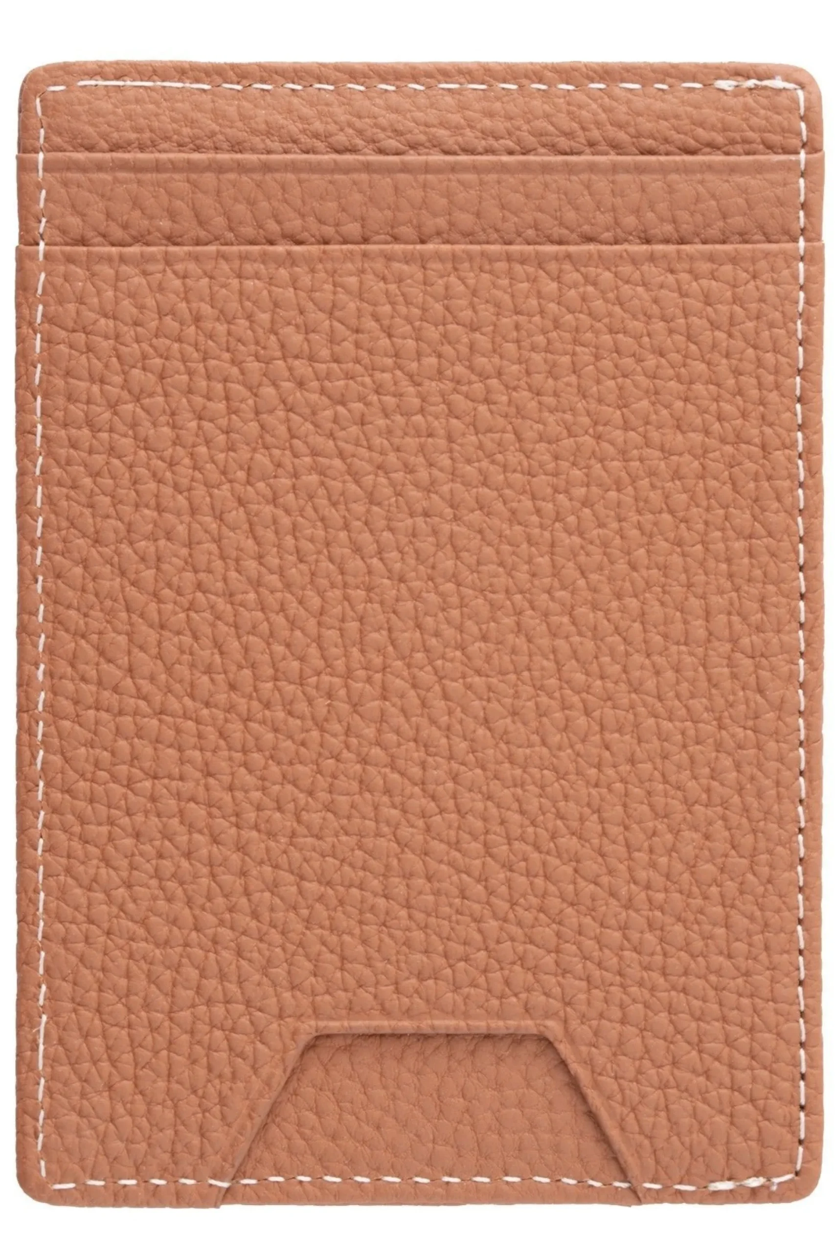 Slim Golden Brown Togo Leather Cardholder Wallet