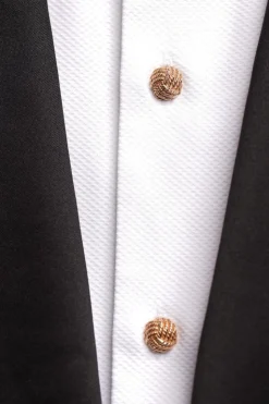 Solid Rose Gold Monkey Fist Knot Studs