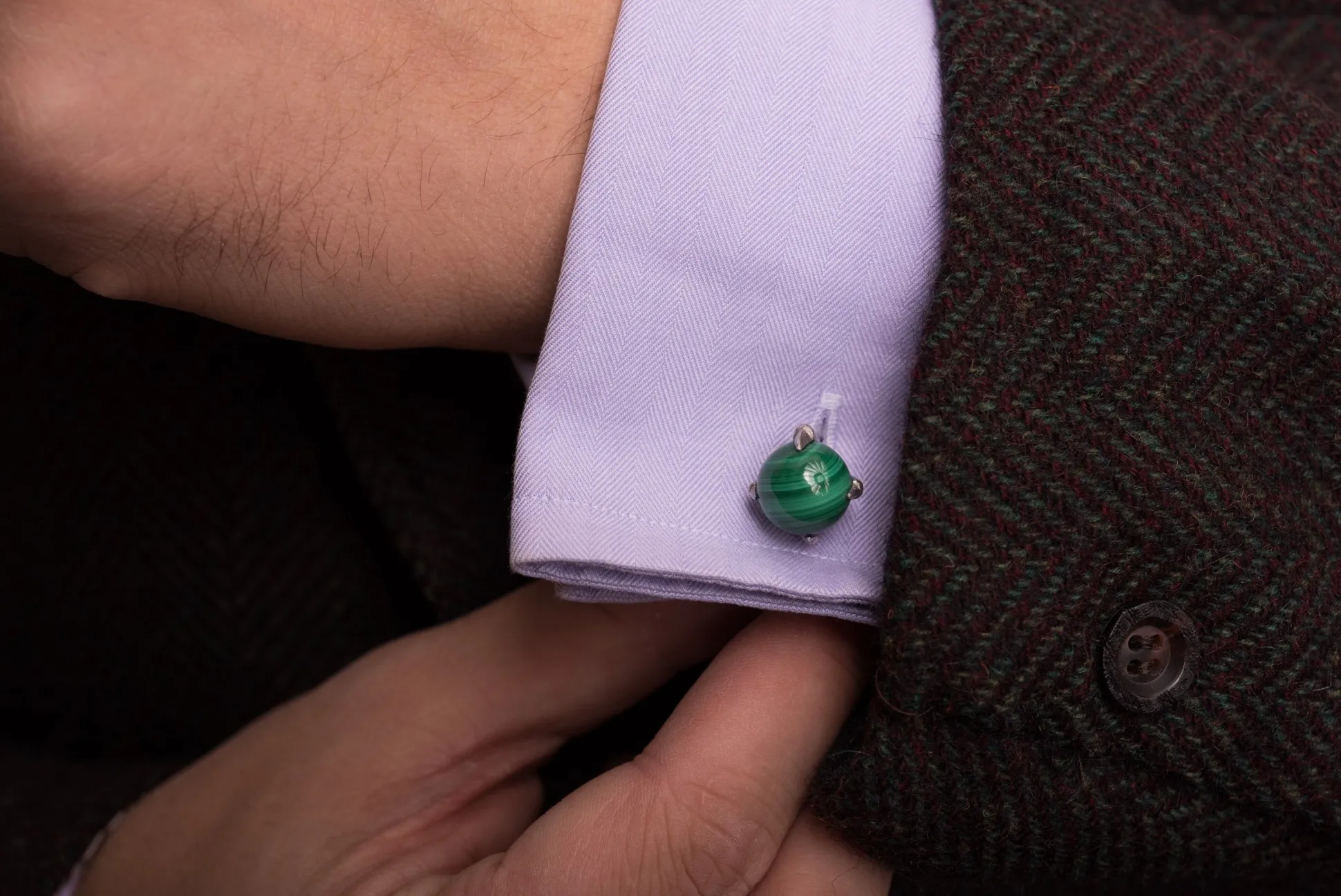 Solid White Gold Eagle Claw with Ball Cufflinks