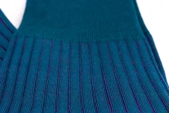 Teal & Purple Shadow Stripe Lightweight Cotton Socks