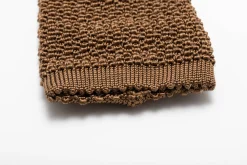 Tobacco Brown Silk Knit Tie