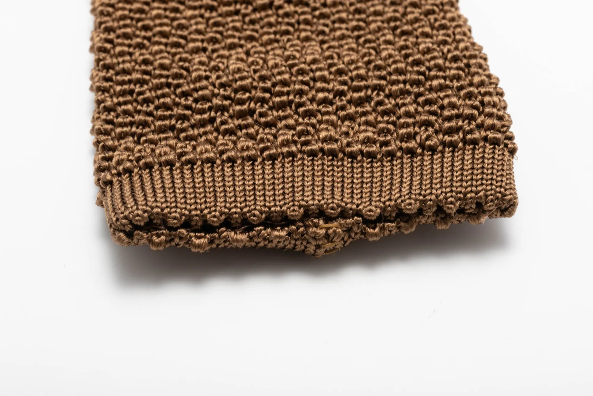 Tobacco Brown Silk Knit Tie