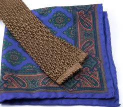 Tobacco Brown Silk Knit Tie