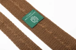 Tobacco Brown Silk Knit Tie