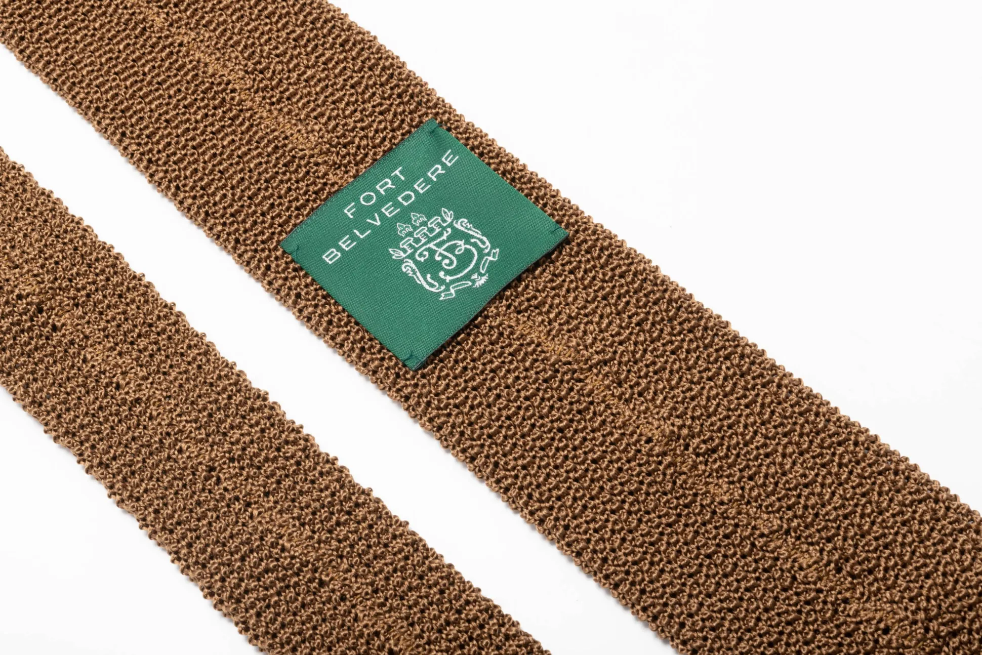 Tobacco Brown Silk Knit Tie