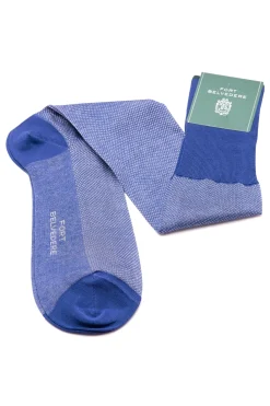 Very Blue & White Two-Tone Solid Socks