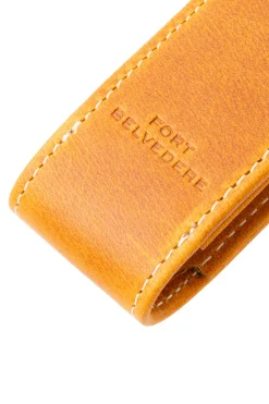 Vintage Gold Americana Full-Grain Leather Pen Case