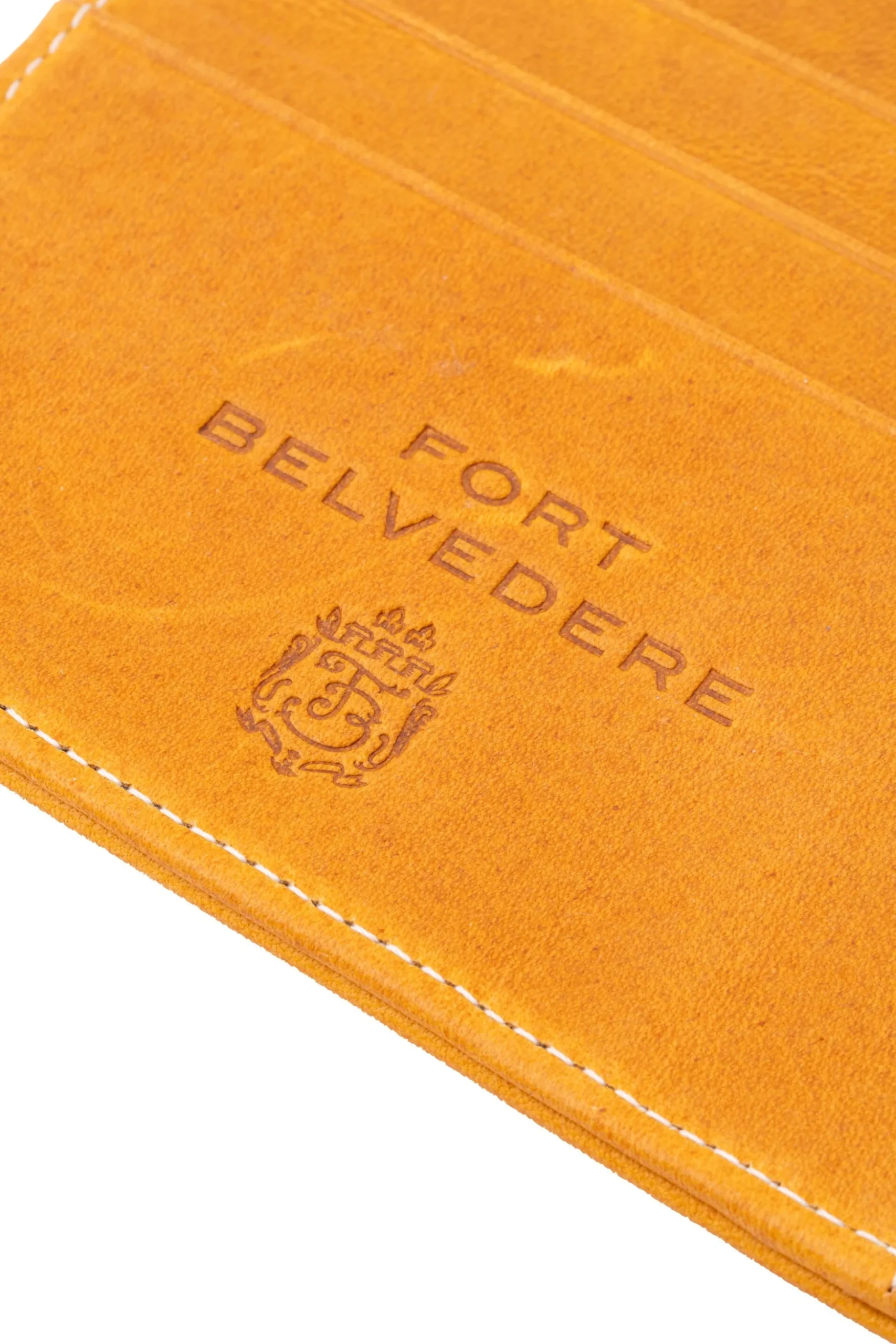 Vintage Gold Full-Grain Leather Passport Holder