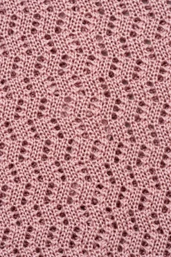 Vintage Pink Zigzag Silk Knit Tie