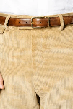 Walnut Brown Museum Calf Leather Belt