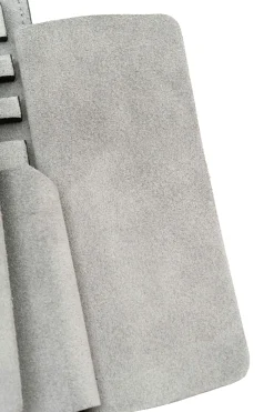 2-Watch Black Togo & Gray Suede Leather Watch Case