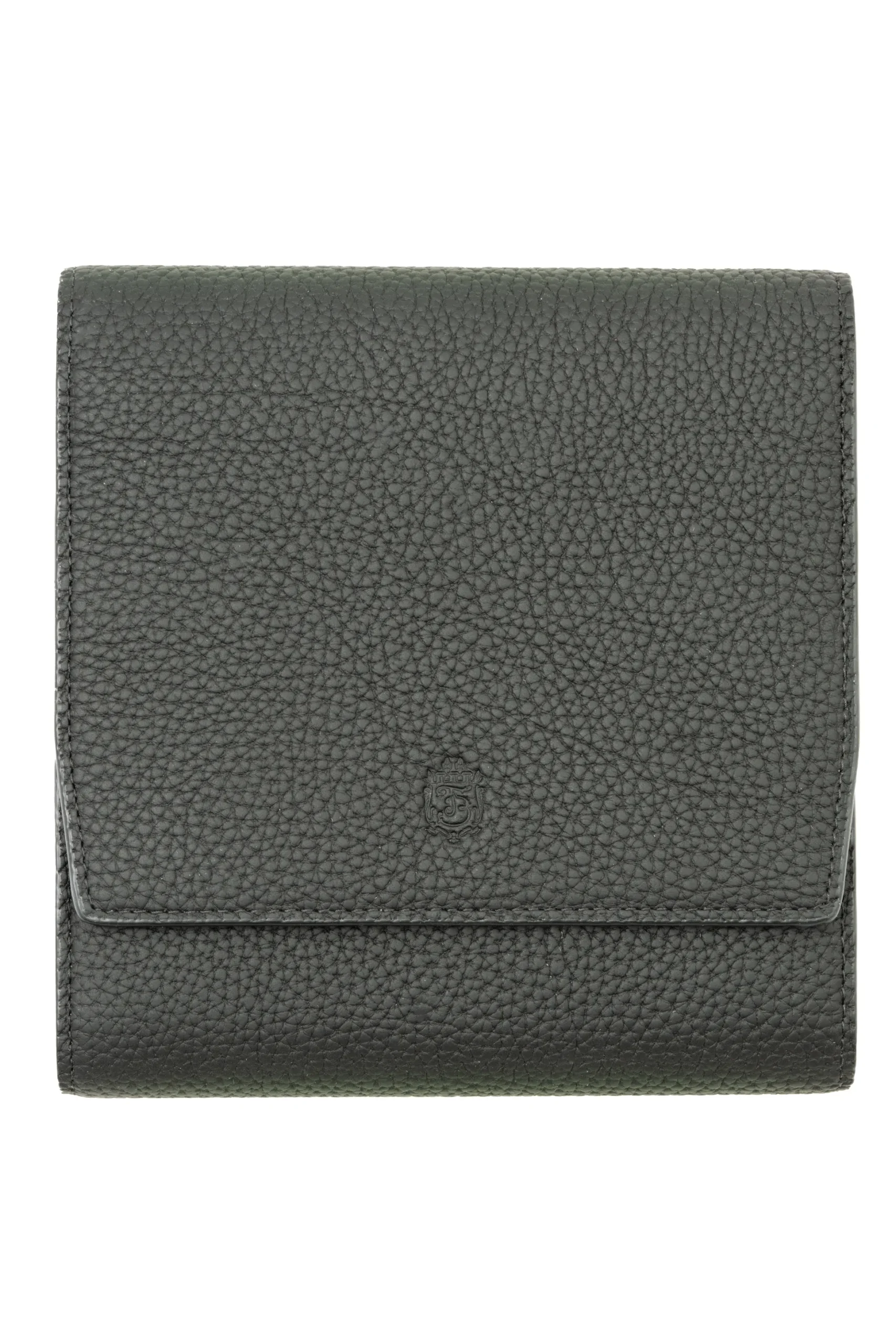 2-Watch Black Togo & Gray Suede Leather Watch Case
