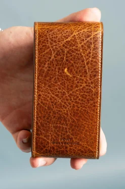 2-Watch Saddle Brown & Sunflower Suede Leather Watch Case