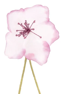 White and Violet Christmas Rose Boutonnière Flower