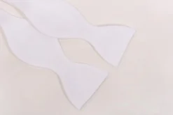 White Butterfly Marcella Pique Bow Tie