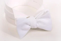 White Butterfly Marcella Pique Bow Tie