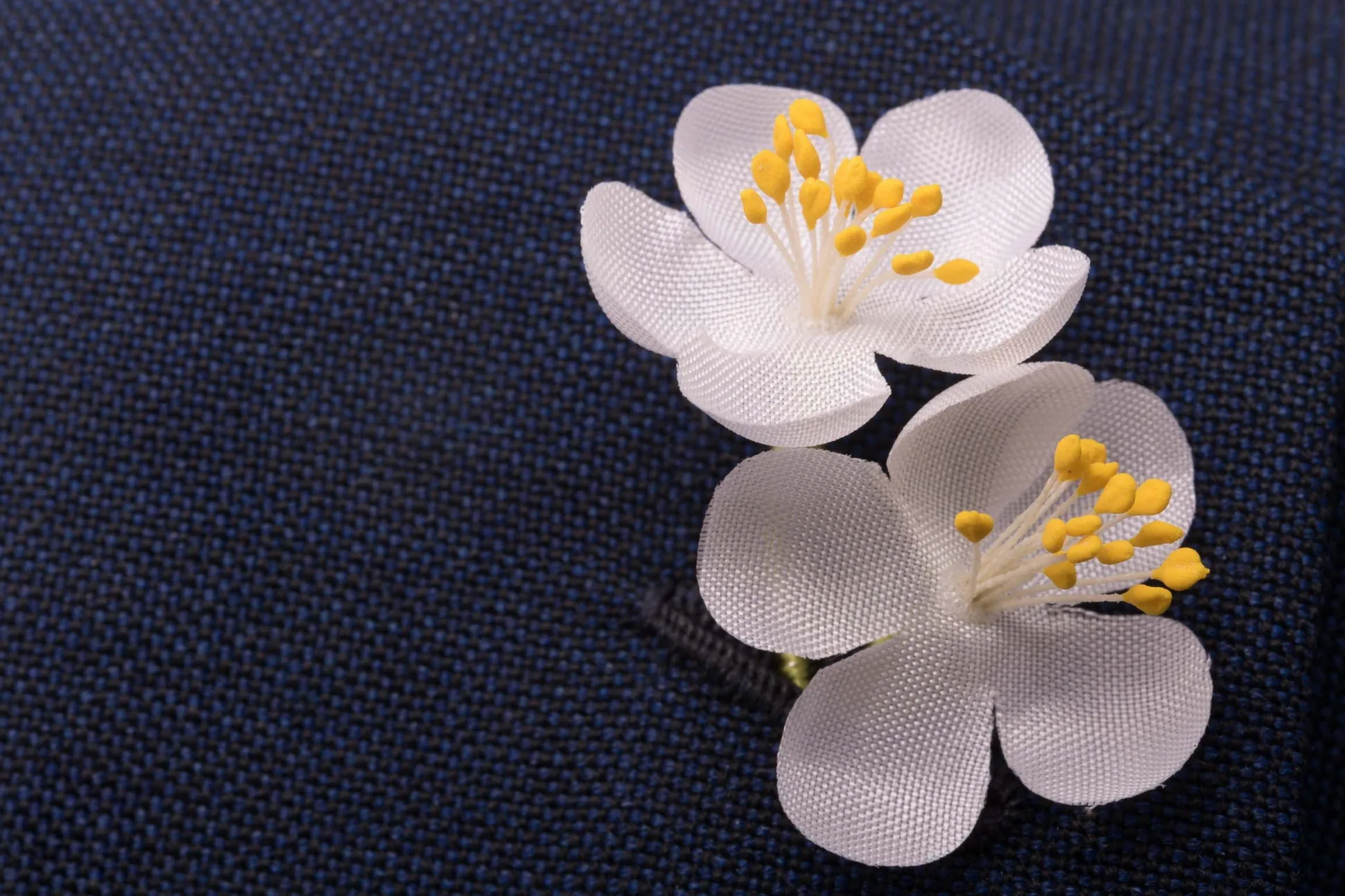 White Cherry Blossom Boutonnière Flower