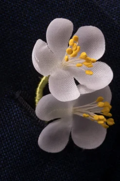 White Cherry Blossom Boutonnière Flower