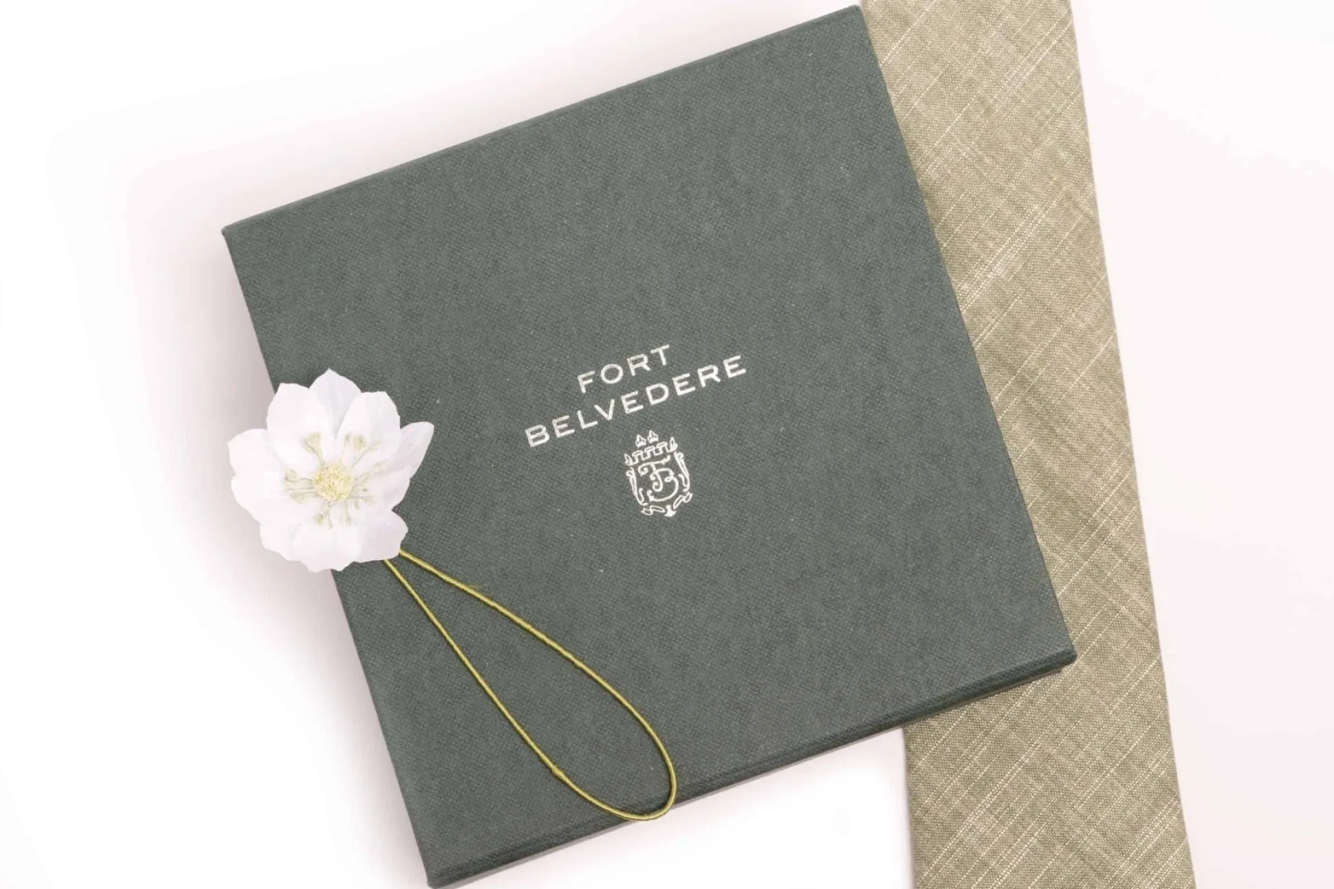 White & Green Lotus Flower Boutonnière Flower
