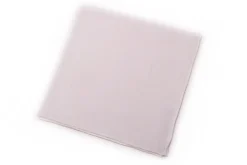 White Italian Linen Pocket Square with Hand-Embroidered Initial