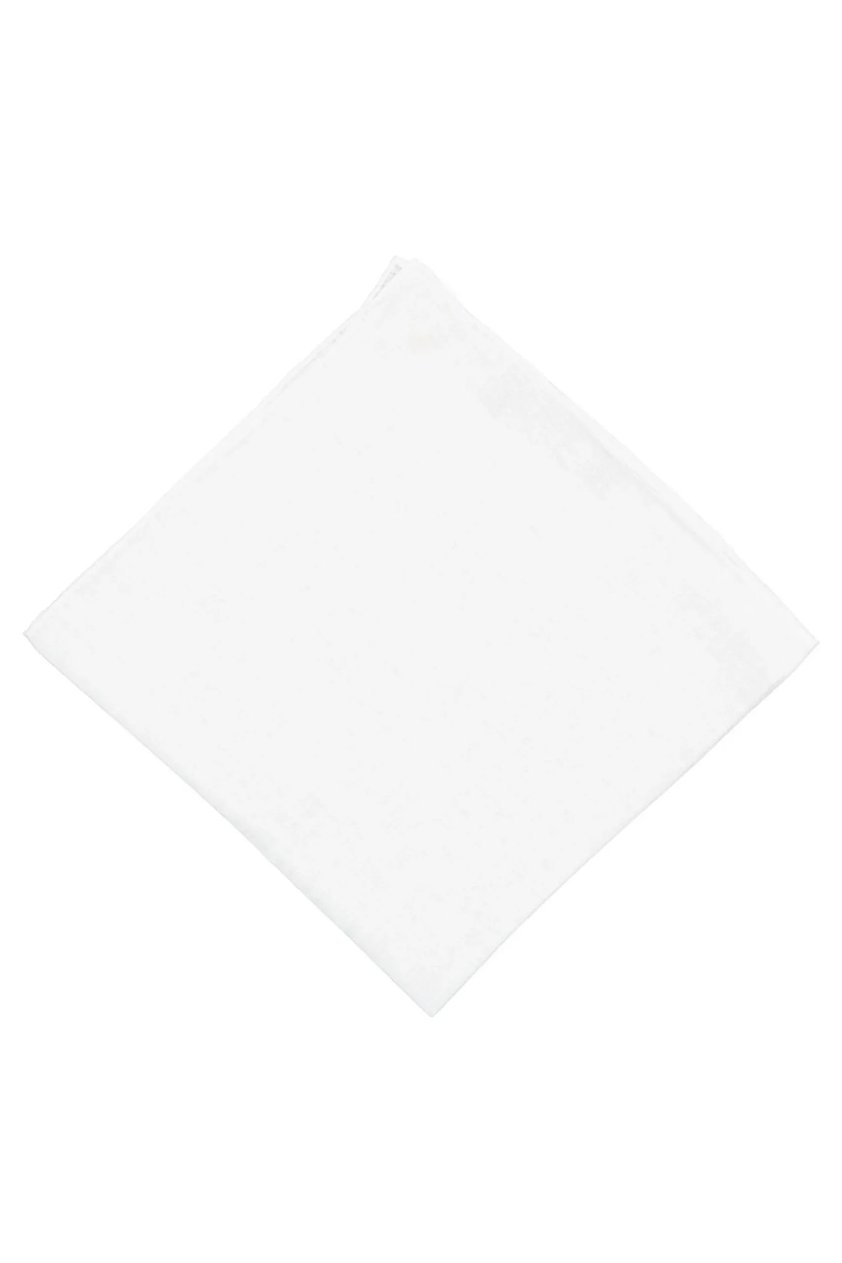 White Italian Linen Pocket Square