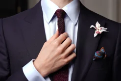 White Orchid Boutonnière Flower