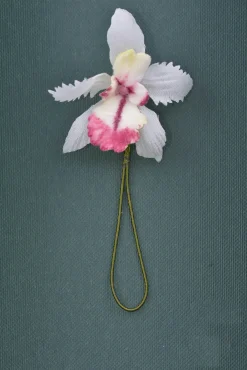 White Orchid Boutonnière Flower