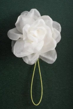White Spray Rose Boutonnière Flower