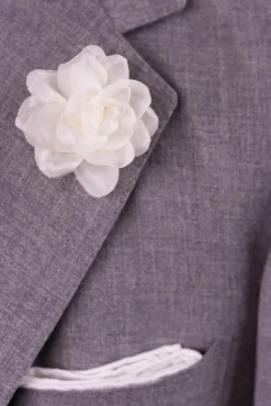 White Spray Rose Boutonnière Flower