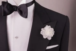 White Spray Rose Boutonnière Flower