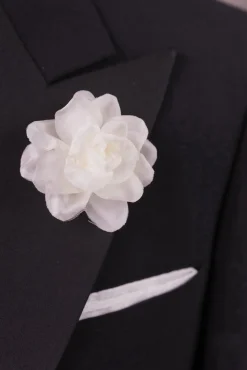 White Spray Rose Boutonnière Flower